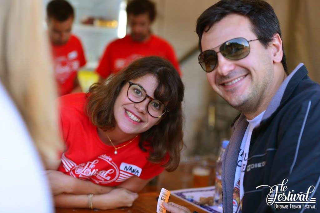 Le Festival Brisbane French Festival volunteers smiling